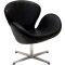 Wing Leather Swivel Lounge Chair Choice of Color by Modway