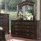 Calliope Bedroom CM7752 w/Fabric Headboard in Espresso w/Options