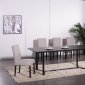 Torii Dining Table in Black by Beverly Hills w/Optional Chairs