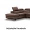 Caracas Sectional Sofa in Brown Full Leather by ESF