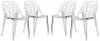 Cornelia Set of 4 Dining Chairs C18CL in Clear by LeisureMod