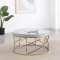 Elise Coffee Table 710368 Mirror & Gold by Coaster w/Options