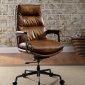 Crursa Office Chair 93169 in Sahara Top Grain Leather by Acme