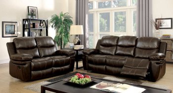 Listowel Reclining Sofa CM6992 in Brown Leather Match w/Options [FAS-CM6992-Listowel]