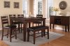 F2208 Dining Set Counter Height 5Pc Walnut by Poundex w/Options