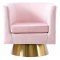 Bellagio Set of 2 Accent Chairs 581 in Pink Velvet by Meridian