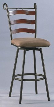 Copper & Oak Two-Tone Finish Traditional Set of 2 Barstools [CYBA-0267-BS]