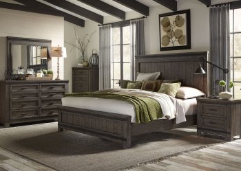 Thornwood Hills Bedroom 5Pc Set 759-BR-QPB in Gray w/Panel Bed [LFBS-759-BR-QPB-Thornwood Hills]