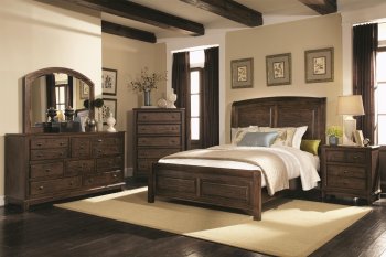 Laughton 203260 Bedroom in Rustic Brown by Coaster w/Options [CRBS-203260 Laughton]