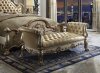 Dresden Bench 96488 in Gold Patina & Bone PU by Acme