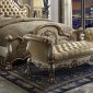 Dresden Bench 96488 in Gold Patina & Bone PU by Acme