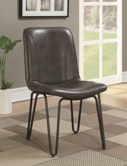 Chambler 130083 Set 4 of Dining Chairs in Grey Leatherette