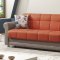 Avalon Sofa Bed in Orange Fabric by Casamode w/Options