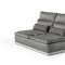 Panorama Sectional Sofa in Grey Fabric & Leather by VIG