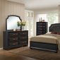 Farrah Bedroom 5Pc Set in Olivia Black by Global w/Options