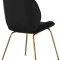 Paris Dining Chair 785 Set of 4 Black Velvet Fabric by Meridian