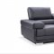 2119 Sectional Sofa in Black Leather by ESF