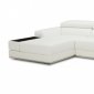 Chrysanthemum Mini Sectional Sofa 1576 in White Leather by VIG