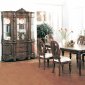 Brown Finish Classic 7Pc Dining Set with Optional Buffet w/Hutch