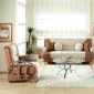 Beige & Brown Fabric Modern Living Room w/Sofabed & Storages