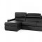 Sacha Sectional Sofa Bed in Black Full Leather by VIG