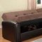 Chocolate Microfiber Modern Sectional Sofa w/Optional Ottoman