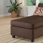 Chocolate Microfiber Plush Contemporary Chaise Lounger