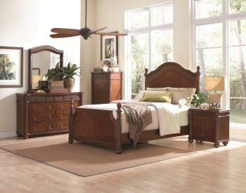 Rich Cherry Finish Classic Bedroom Set w/Queen Bed & Options [CRBS-201830-Q-Keilani]