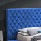 LCL-B01 Upholstered Bed in Blue Velvet