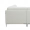 Leonardo Sectional Sofa in White Leather by J&M w/Storage