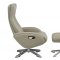 Maya Chair & Ottoman in Gray Leather by J&M Furniture