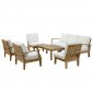 Marina Outdoor Patio Sofa 8Pc Set in Solid Wood by Modway