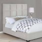 Panes Upholstered Bed 315850 in Beige Velvet by Coaster