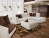 Naples White Leatherette Modern Sectional Sofa w/Optional Items