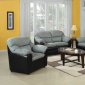 Connell Sofa in Gray Microfiber & Black Bycast by Acme Furniture