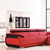 22313 Racer Red 2Pc Sectional Sofa in Fabric by Chelsea