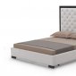 Bristol Platform Bed in Gray Linen Fabric - Wholesale Interiors