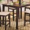 Rich Merlot Finish Contemporary Counter Height 5Pc Dinette Set