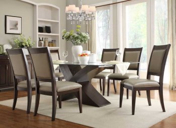 2468-72 Bering Dining Table by Homelegance in Espresso w/Options [HEDS-2468-72 Bering]