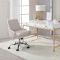 Ottey Desk 92695 White High Gloss & Gold by Acme w/Options