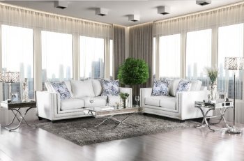 Ilse Sofa SM2675 in Off-White Chenille Fabric w/Options [FAS-SM2675-Ilse]