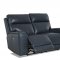 Santana Power Motion Sofa in Navy Leather Match by Klaussner