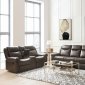 Lydia Motion Sofa LV00654 Brown Leather Aire by Acme w/Options