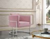 Pippa Accent Chair 524 in Pink Velvet Fabric by Meridian