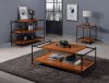 Oaken Coffee Table 3PC Set 85675 in Honey Oak & Black by Acme