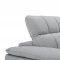 Beaumont Sectional Sofa in Light Gray Leather by J&M