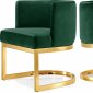 Gianna Dining Chair 718 Set of 2 Green Velvet Fabric by Meridian