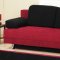 Two-Tone Fabric Modern Convertible Sofa Bed w/Pillows