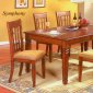 Oak Finish Classic Extendable Dining Table w/Optional Chairs