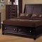 Cappuccino Finish Transitional Bedroom w/Storage Bed & Options